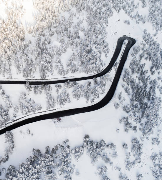 istock Windy road in winter in the Pyrenees Catalonia Spain 924907678