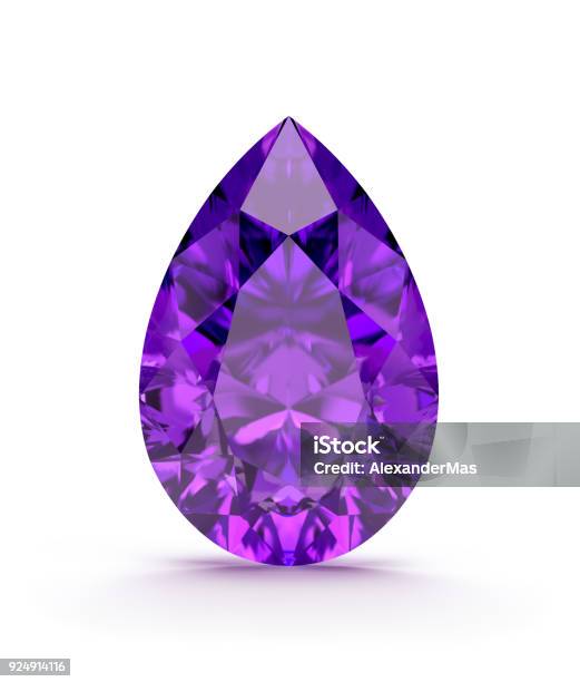 Amethyst Precious Stone Stock Photo - Download Image Now - Amethyst, Gemstone, Beauty