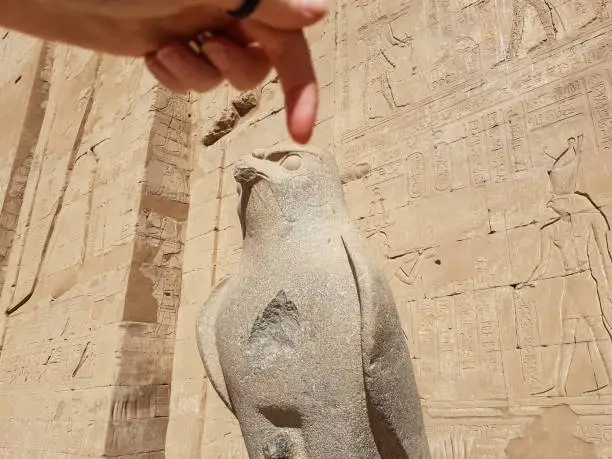 Photo of View Of Horus Statue In Temple Of Edfu