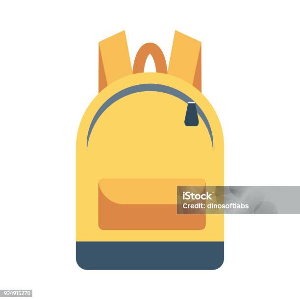 School Bag Stock Illustration - Download Image Now - Backpack, Adventure, Art