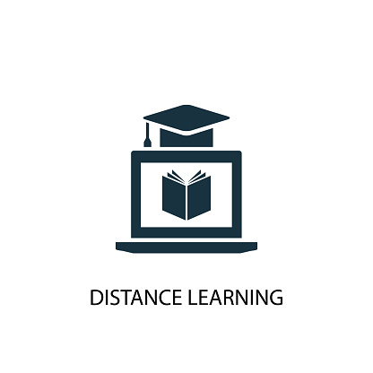 Distance Learning icon. Simple element illustration. Distance Learning symbol design from eLearning collection. Can be used in web and mobile.
