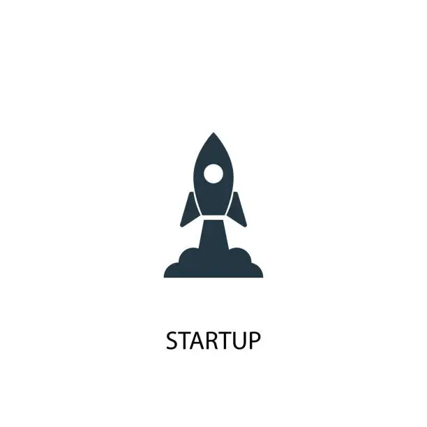 Vector illustration of Startup icon. Simple element illustration