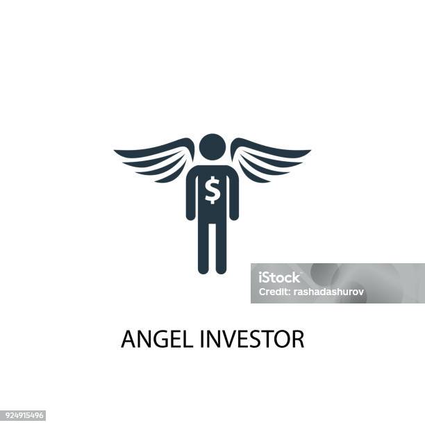 Angel Investor Icon Simple Element Illustration Stock Illustration - Download Image Now - Angel, Financial Occupation, Icon Symbol