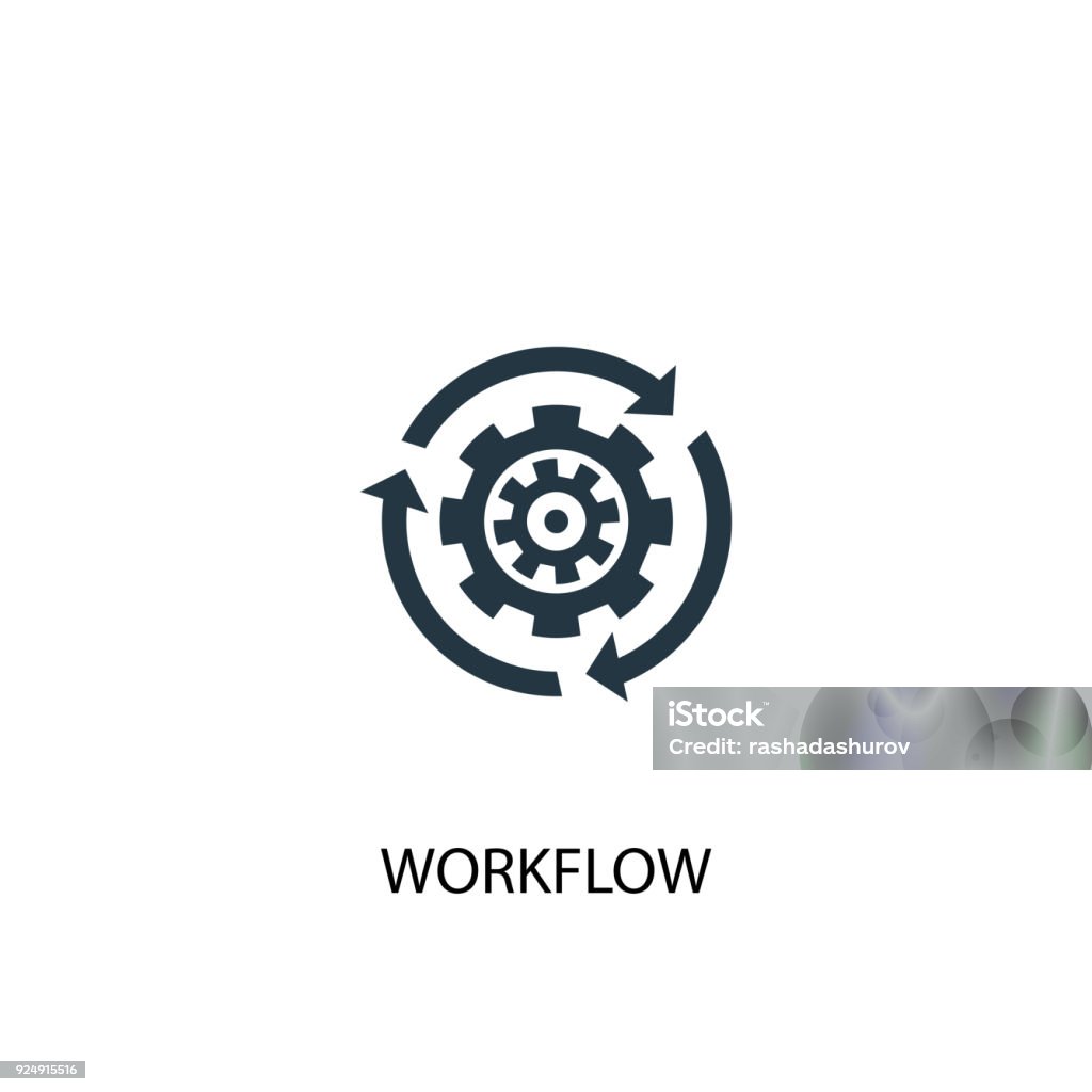 Workflow-Symbol. Einfaches Element Abbildung - Lizenzfrei Icon Vektorgrafik
