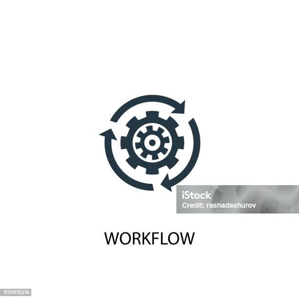 Workflowsymbol Einfaches Element Abbildung Stock Vektor Art und mehr Bilder von Icon - Icon, Automatisiert, Flussdiagramm