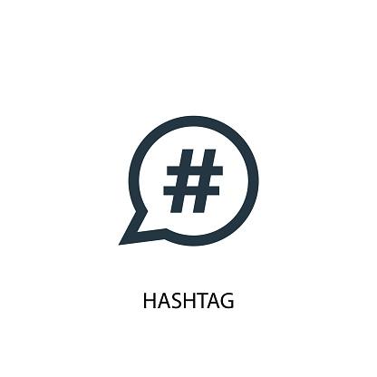 Hashtag icon. Simple element illustration. Hashtag symbol design from Social Media Marketing collection. Can be used in web and mobile.