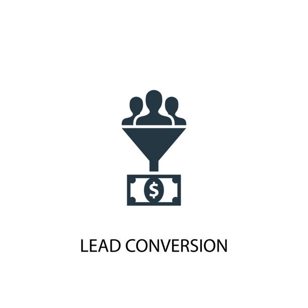 ilustrações de stock, clip art, desenhos animados e ícones de lead conversion icon. simple element illustration - chumbo