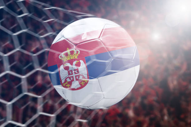 istock Scoring a Goal, Serbian soccer ball 924915702