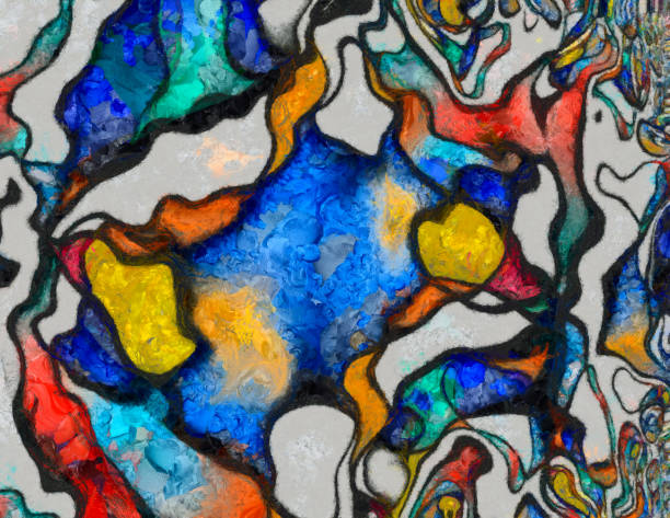 istock Swirling Shapes, Color and Lines 924915950