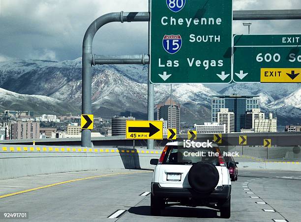 Leaving Salt Lake City Stock Photo - Download Image Now - 45-49 Years, Cheyenne - Wyoming, City Street