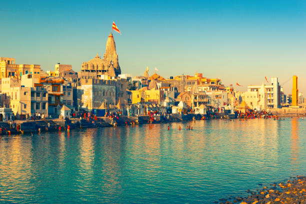 Ghats of river Gomti in Dwarka