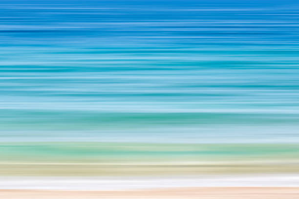 Dreamy seascape. Motion blur, vivid colors