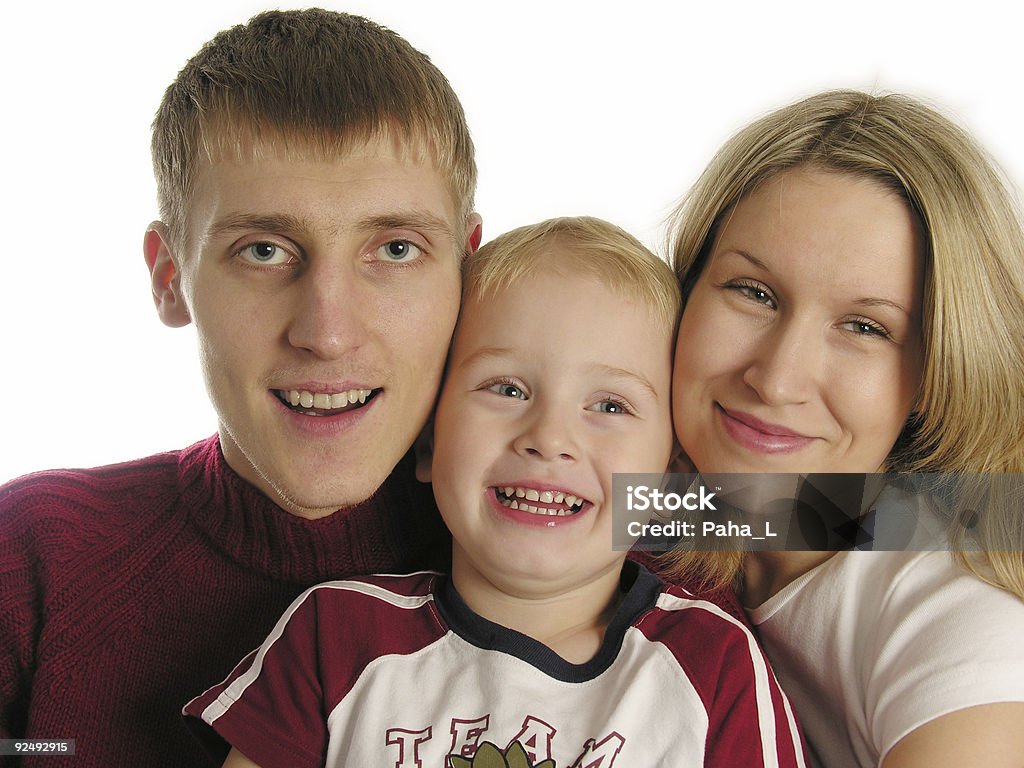 family of three isolated  Adult Stock Photo