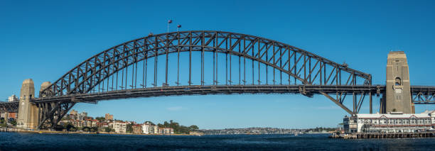 istock Sydney Harbour Bridge 4-shot panorama from Parramatta River 924938272