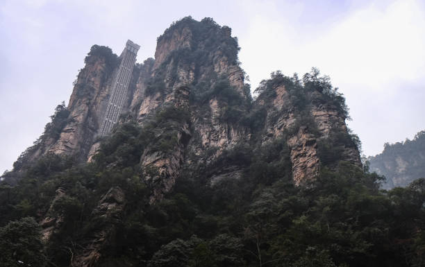 istock Zhangjiajie Forest National Parc China and Bailong Elevator 924939266