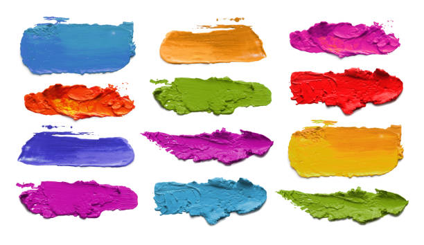 istock Abstract acrylic color brush strokes. Collection. 924939458