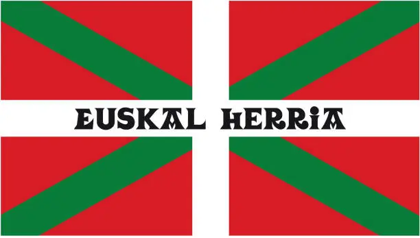 Vector illustration of basque country flag