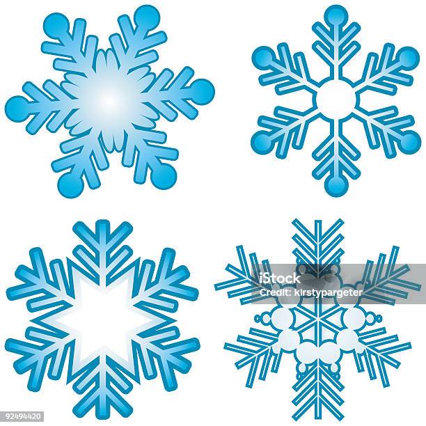 Snowflakes Vector Stock Illustration - Download Image Now - Abstract, Backgrounds, Celebration