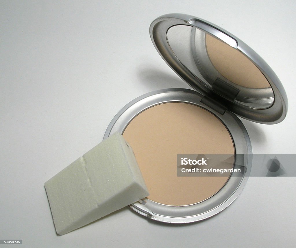 Pressed powder with sponge  Beauty Stock Photo