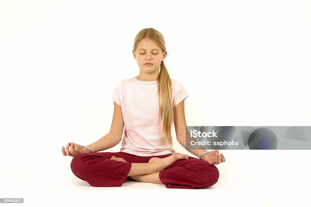 yoga tempo - Foto stock royalty-free di Adulto