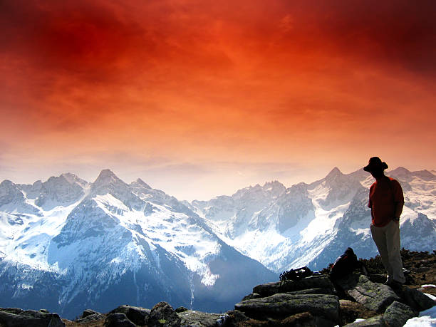 istock red sky in the alps 92495309