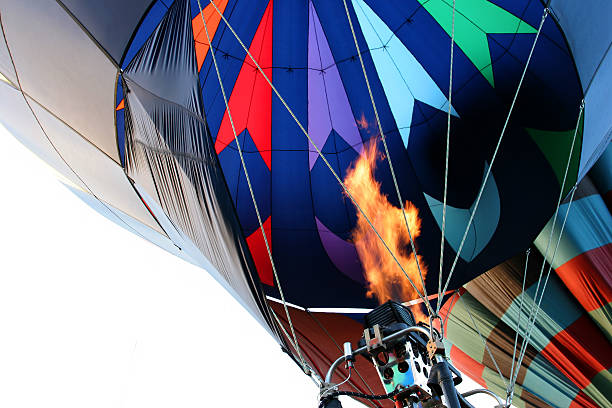 istock hot air balloon - firing the burner 92495834
