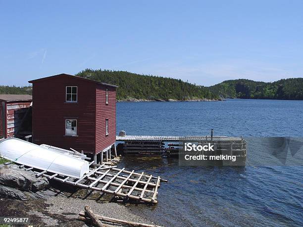 Stage And Warf In Newfoundland Stock Photo - Download Image Now - Barn, Canada, Color Image