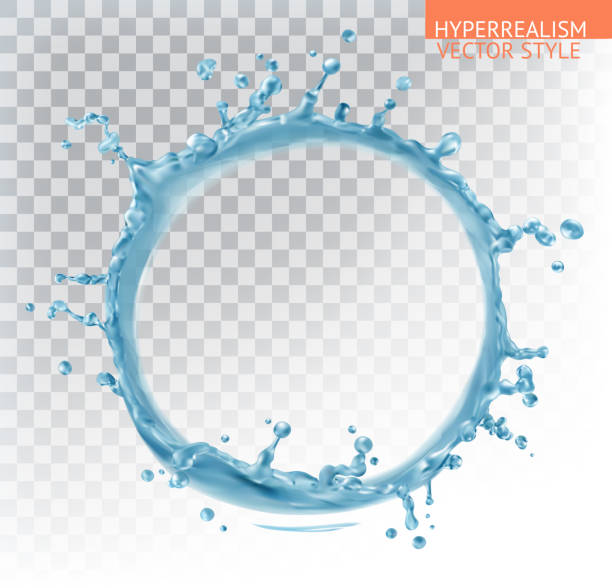 Water splash with transparency. Hyperrealism vector style Water splash with transparency. Hyperrealism vector style hyperrealism stock illustrations