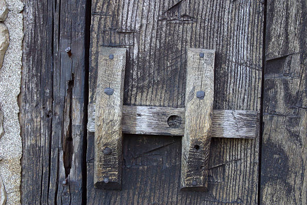 istock Antique Wooden Door Latch 92496398