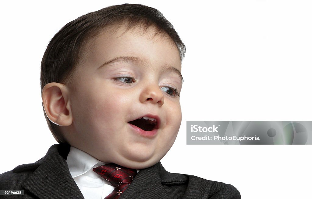 Baby Boy in Anzug mit lustigen Ausdruck - Lizenzfrei Anzug Stock-Foto