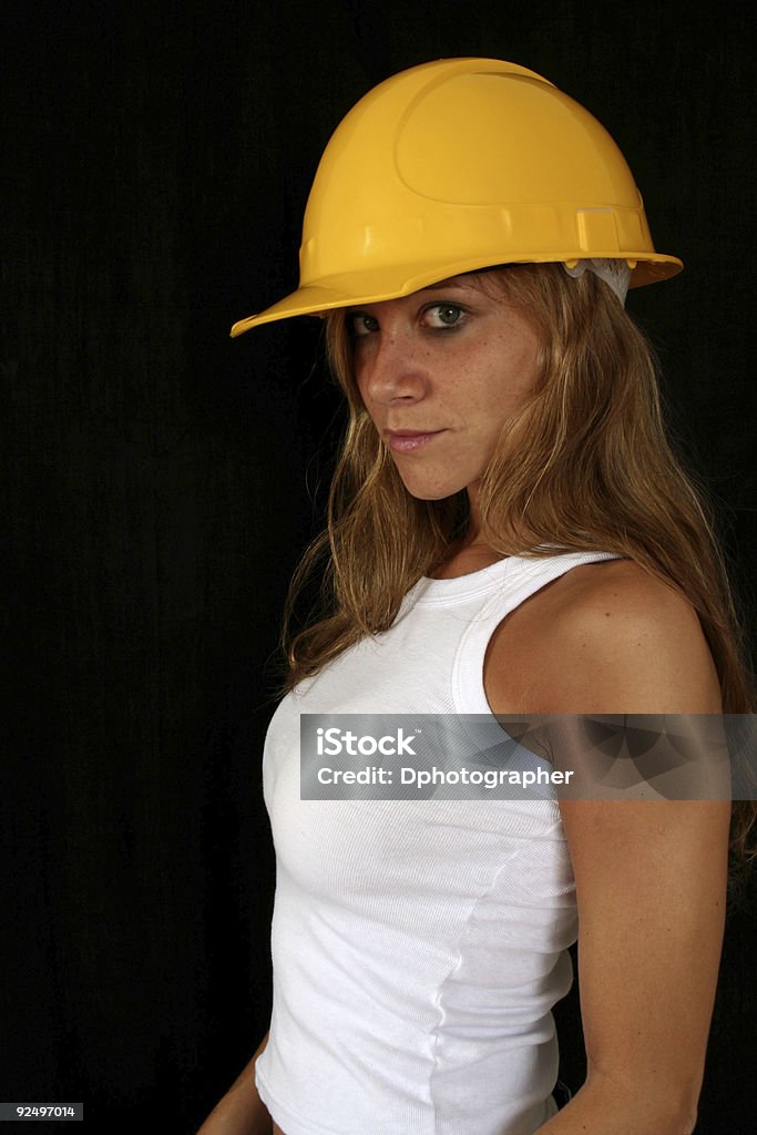 Работник девушка - Стоковые фото Безопасность роялти-фри