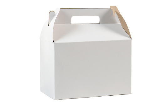 White Cardboard Lunch Box