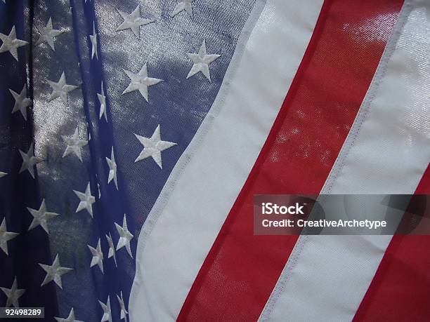 American Flag With Trees Stock Photo - Download Image Now - American Flag, Close-up, Color Image