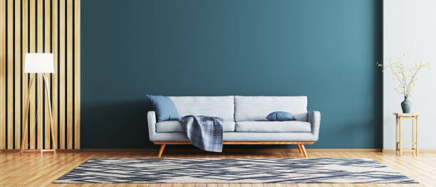 istock Interior of modern living room 3d rendering 924986476