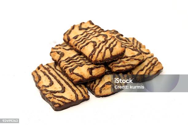 Cookies Con Vidrios De Chocolate Foto de stock y más banco de imágenes de Alimento - Alimento, Blanco - Color, Color - Tipo de imagen