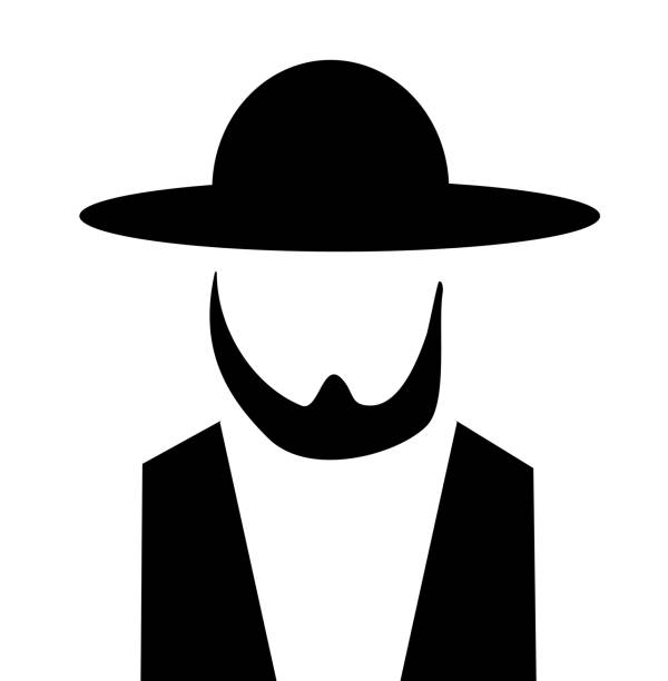 amish man Amish man with hat and beard Amish stock illustrations