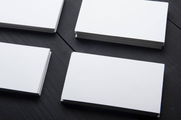istock Business cards Mockup on color background. Flat Lay. copy space for text 925008366