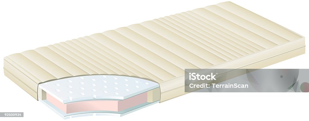 Matelas de se répandre vue - Illustration de Lit - Ameublement libre de droits