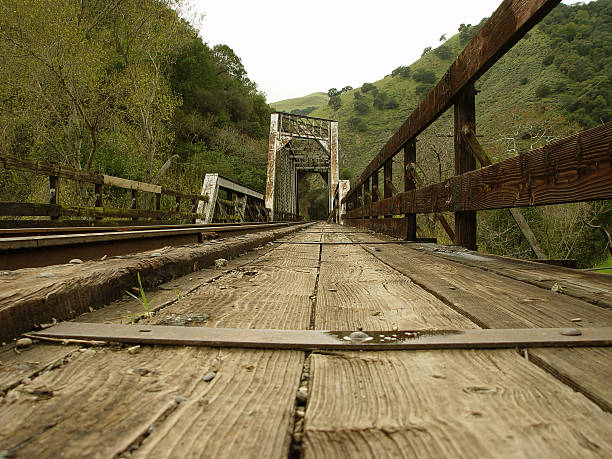 Old Train Trestle Bridge  tressle stock pictures, royalty-free photos & images