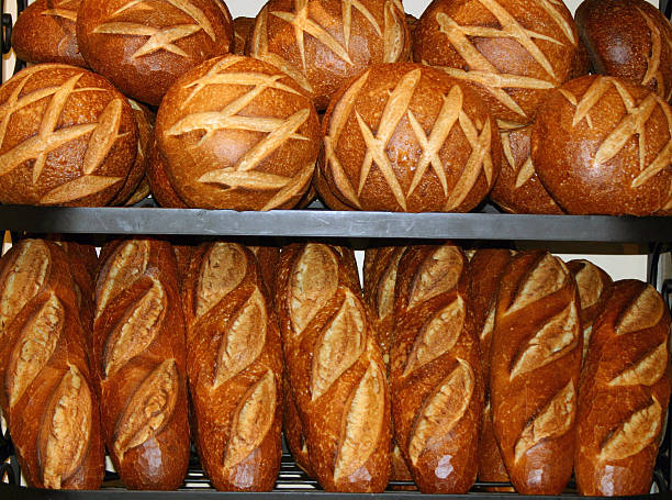 apilado de pan - bread food french currency freshness fotografías e imágenes de stock