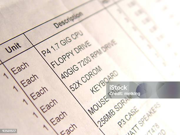 Computer Invoice Stock Photo - Download Image Now - Abstract, Accessibility, Bizarre