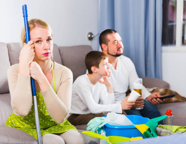 istock Sad woman tired after cleaning 925017228