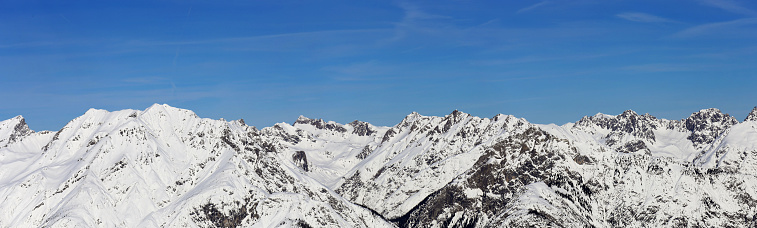 Alpine panorama winter