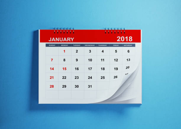 istock January Calendar On Blue Background 925025196