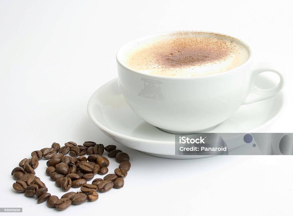 Chicco di caffè con cuore - Foto stock royalty-free di Amore