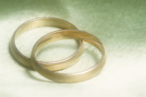 istock closeup of wedding bands on green background 92503260