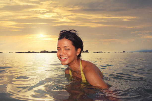 istock Happy Cuban Woman Swimming 925033460