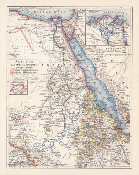 istock Map of Egypt, Darfur, and Abyssinia, lithograph, published in 1897 925040538