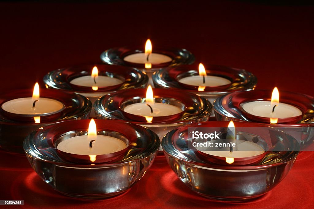 Velas para a temporada de festas de 2 - Foto de stock de Chama royalty-free