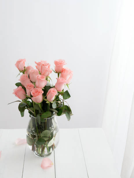istock rose in glass vase 925044010